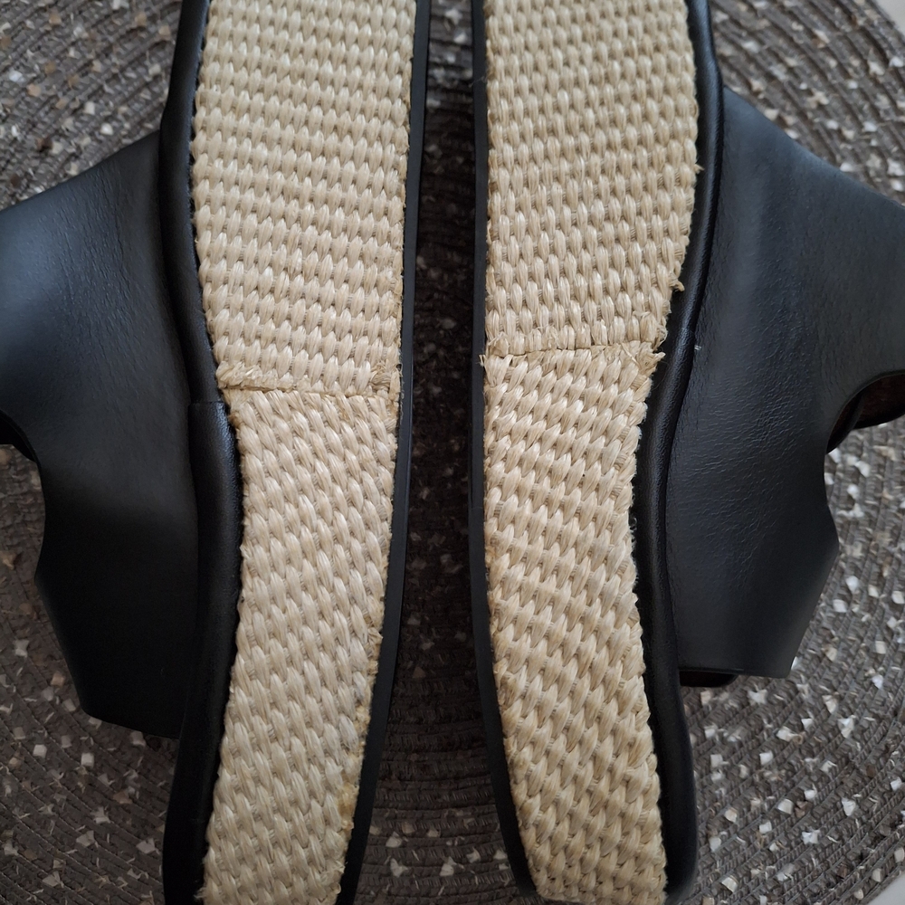 Aerosoles Black Sandals with Silver Buckles - Picture 6 of 8